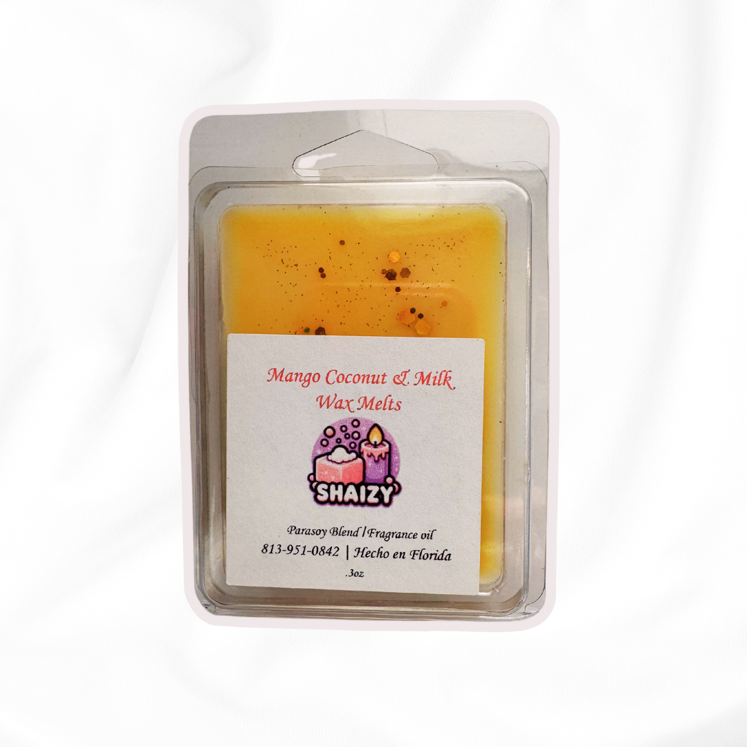 Ceras derretidas de mango, coco y leche