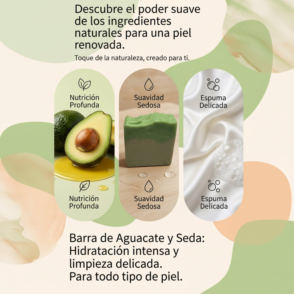 Jabón de seda de aguacate